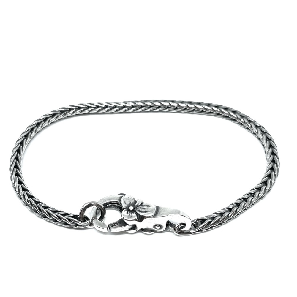Trollbeads Sterling Silver Flower Lock with Chain